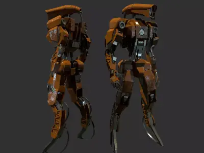 Robot Runner Low-poly 3D model
