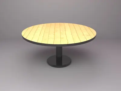 table round with base Free 3D model