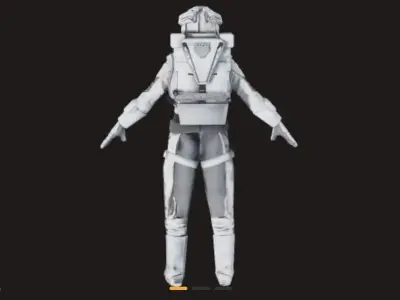 Astronaute 3D Model man in space suit 3D model