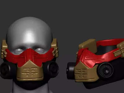 helmet high poly sculpt 3d printable  3D model 140
