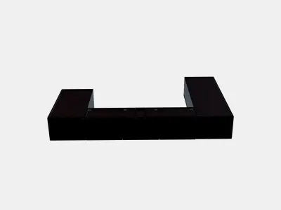 BESTA TV storage combination-glass doors 4 3D model