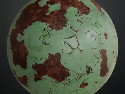 Machine Chipped Paint PBR Seamless Texture