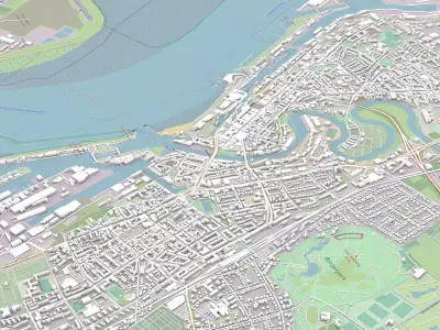 Cityscape Bremerhaven  Germany 3D model