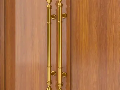 Antique types Door handle Model Only   Low-poly 3D model