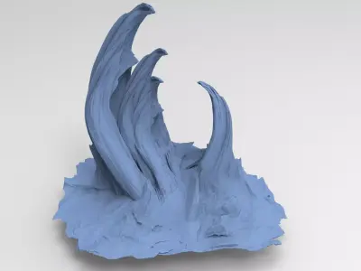 Tiwanaku sci fi cliff 4 3D model