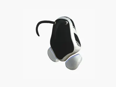 SciFi Backpack H07 White Dirt - Fashion Character Design Low-poly 3D model