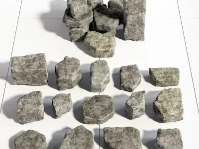 Rock stone collection 3D model