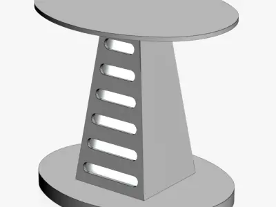 Lectern side table with metal base Free 3D model