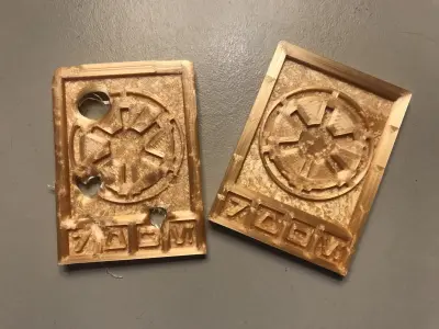 Star Wars Imperial Credits Damaged and Clean 3D print model