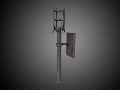 Medieval Torch V1 - 01 Low-poly 3D model