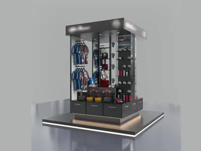 Kiosk Design Low-poly 3D model