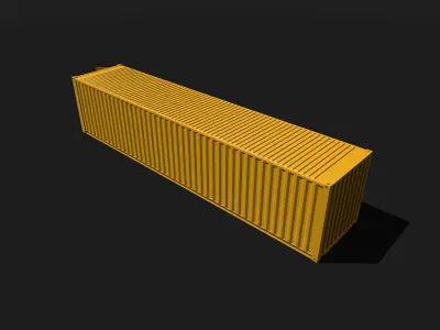 Dry Van 40 Container 3D Model 3D model