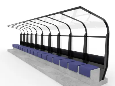Soccer Bench 11 3D model