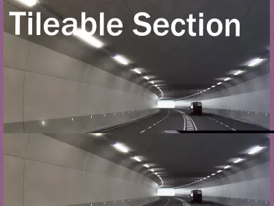 HIGHWAY TUNNEL SECTION 3D model