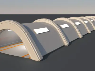 Sci Fi interior Low-poly 3D model get