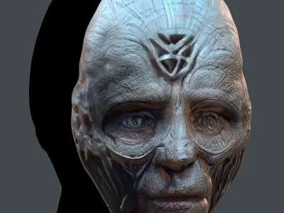 Gas mask printable helmet scifi character game space Low-poly  3D model