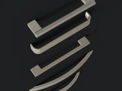 Selected cabinet door  handles 3D model