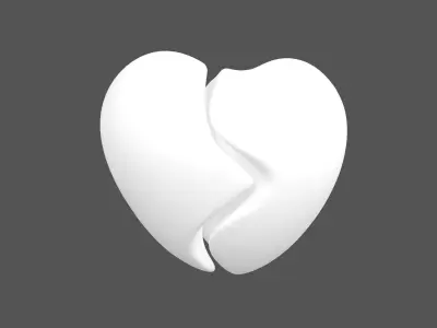 Broken Heart Pack 02 Low-poly 3D model