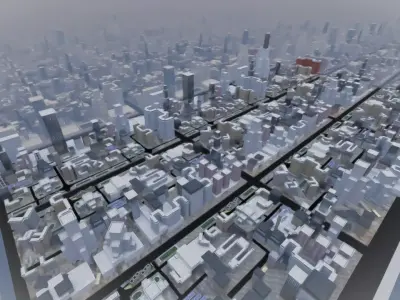 Large scale cityscape scene 3d model 3D model