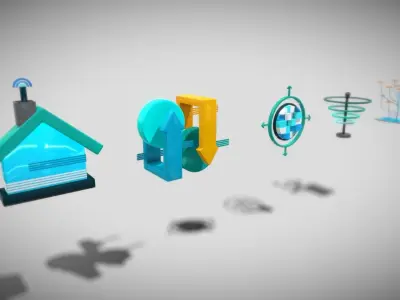 3D Button Collections6 Low-poly 3D model