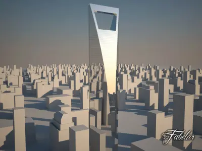 Buildin 28 Shangai WFC Low-poly 3D model