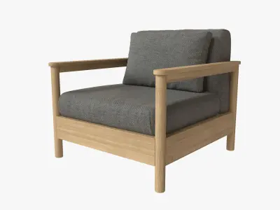 Varaschin Butaca Madera Teca  3D model