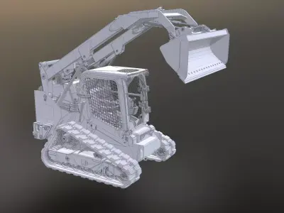 excavator Free low-poly 3D model