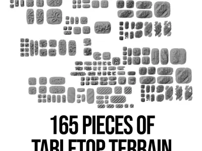 Tabletop Gaming Landscapes Mega Pack 001 3D print model