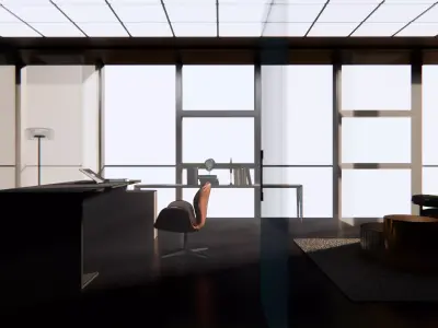 Morden office interior 3D model