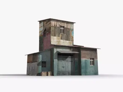 Slum x25 Low-poly 3D model
