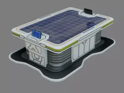 Sci-fi Work Bench - Low poly - PBR - Game ready Low-poly 3D model purchase