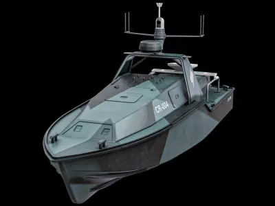  Corsair Saronic - Unmanned Robotic Autonomous Surface Vessel With Camo PBR 