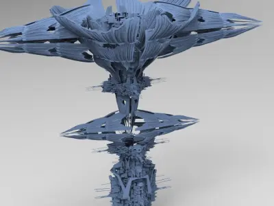 Aster Flower array 3  3D model