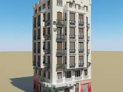 Photorealistic Low Poly Building 3D model