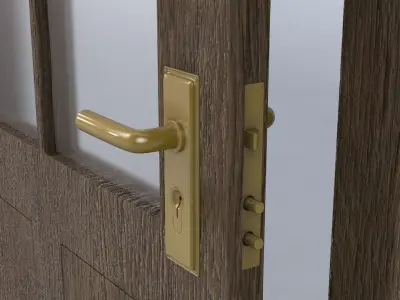 Wooden door 3D model