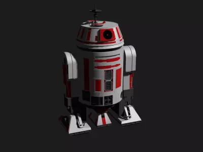 R3 Astromech Droid Low-poly 3D model