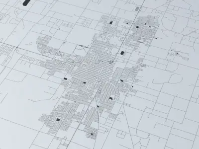 Roswell Road Network and Streets 3D model