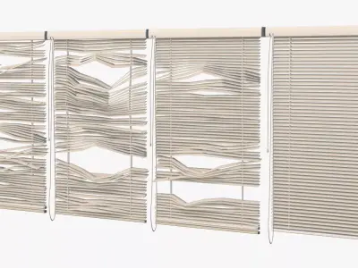 Abandoned Window Blinds M1 3D model