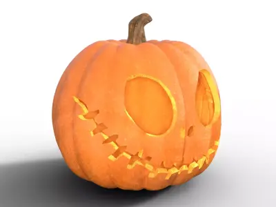 Pumpkin Hollow Grin Low-poly 3D model