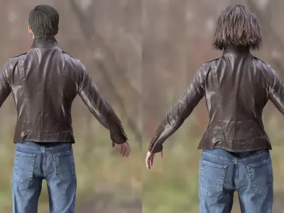  Man and Woman in Casual Outfit 2 