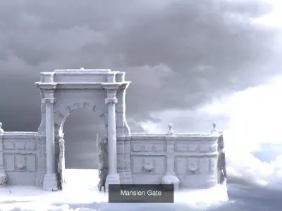 Fantasy Estate gateway collection 3D Model Pack