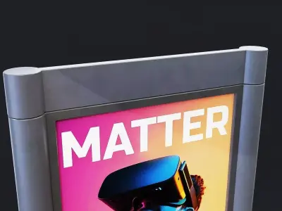 Modern Street Billboard 3D Model Low-poly 3D model