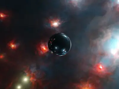 4 space cosmic HDRIs Free low-poly 3D model