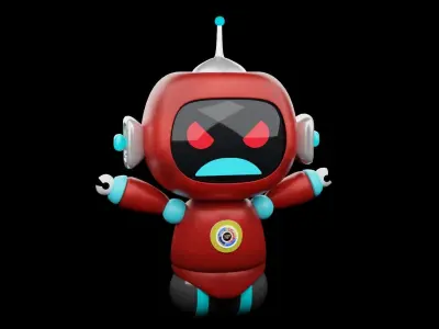 Robot - FULLY RIGGED Low-poly 3D model