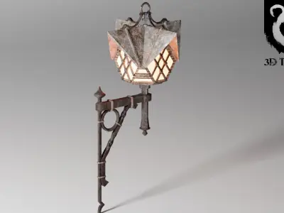 Streetlight Low-poly 3D model