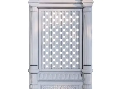 islamic morocco plaster wall 947 Low-poly 3D model