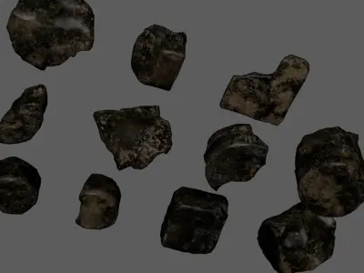 Debris Pack Low-poly 3D model