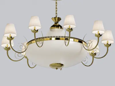 Classic Gold Chandelier 3D model