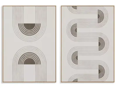 Abstract Painting Frame set 3D model 876