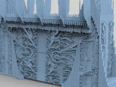Elden Celtic Gods Engraved Tower 3D model